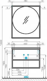 Акватон Мебель для ванной Лофт Фабрик 80 дуб кантри с раковиной Victoria-N – фотография-10